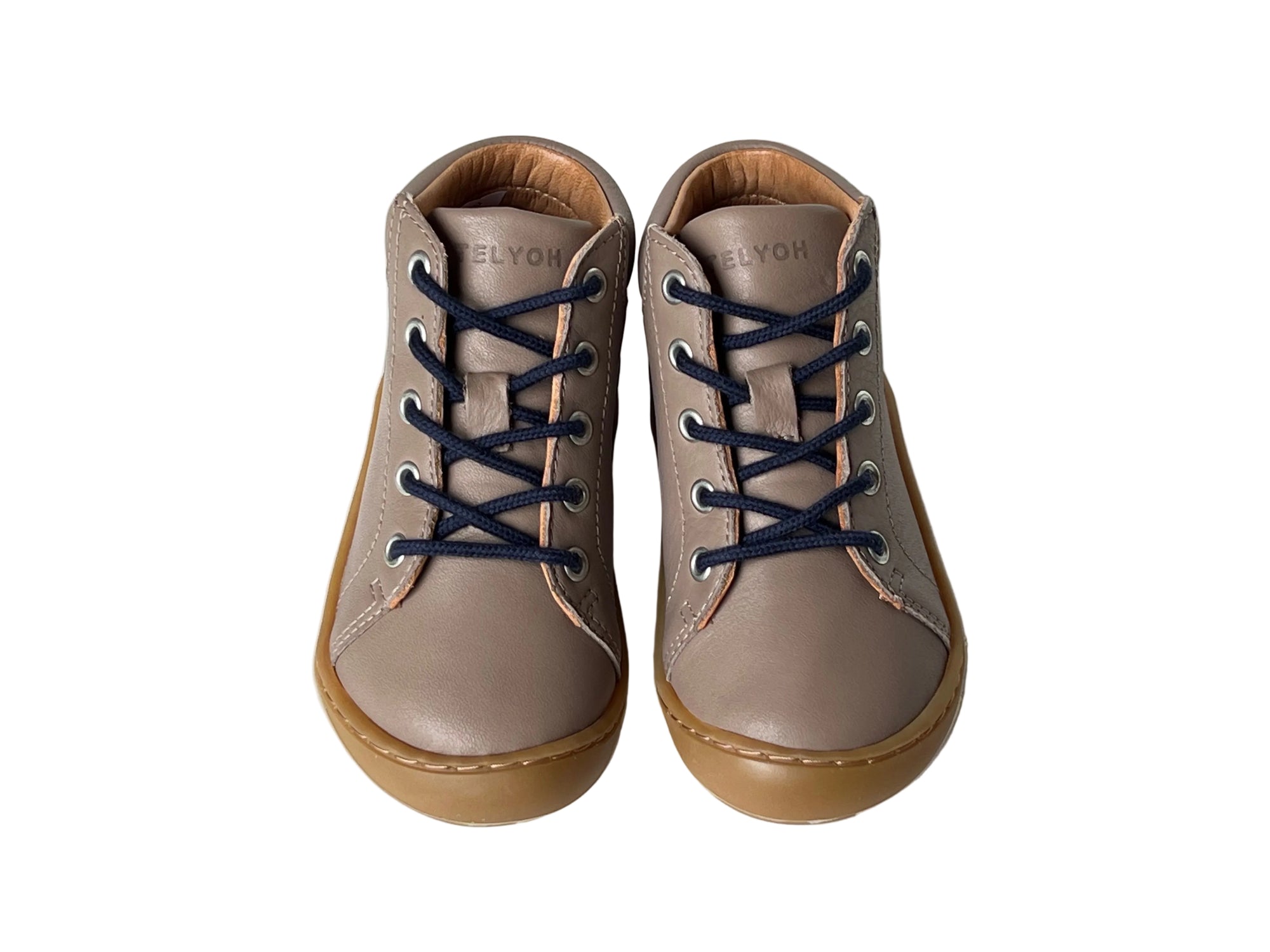 Telyoh Barefoot Y01113 Schnür Lauflerner TAUPE - keks.