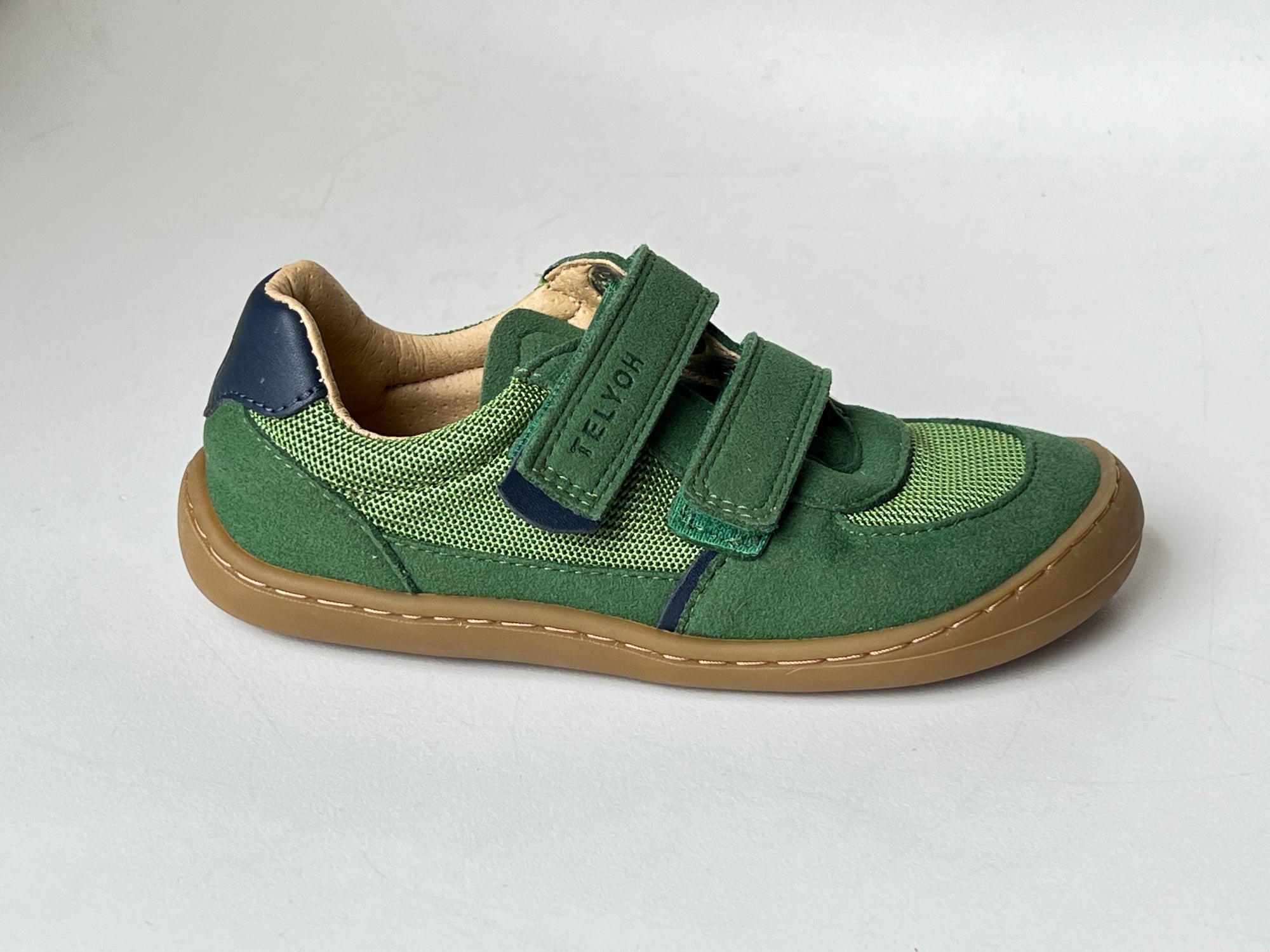 Telyoh Barefoot YVG1142 Vegane Halbschuhe Mesh mit Klettverschluss Grün - keks.