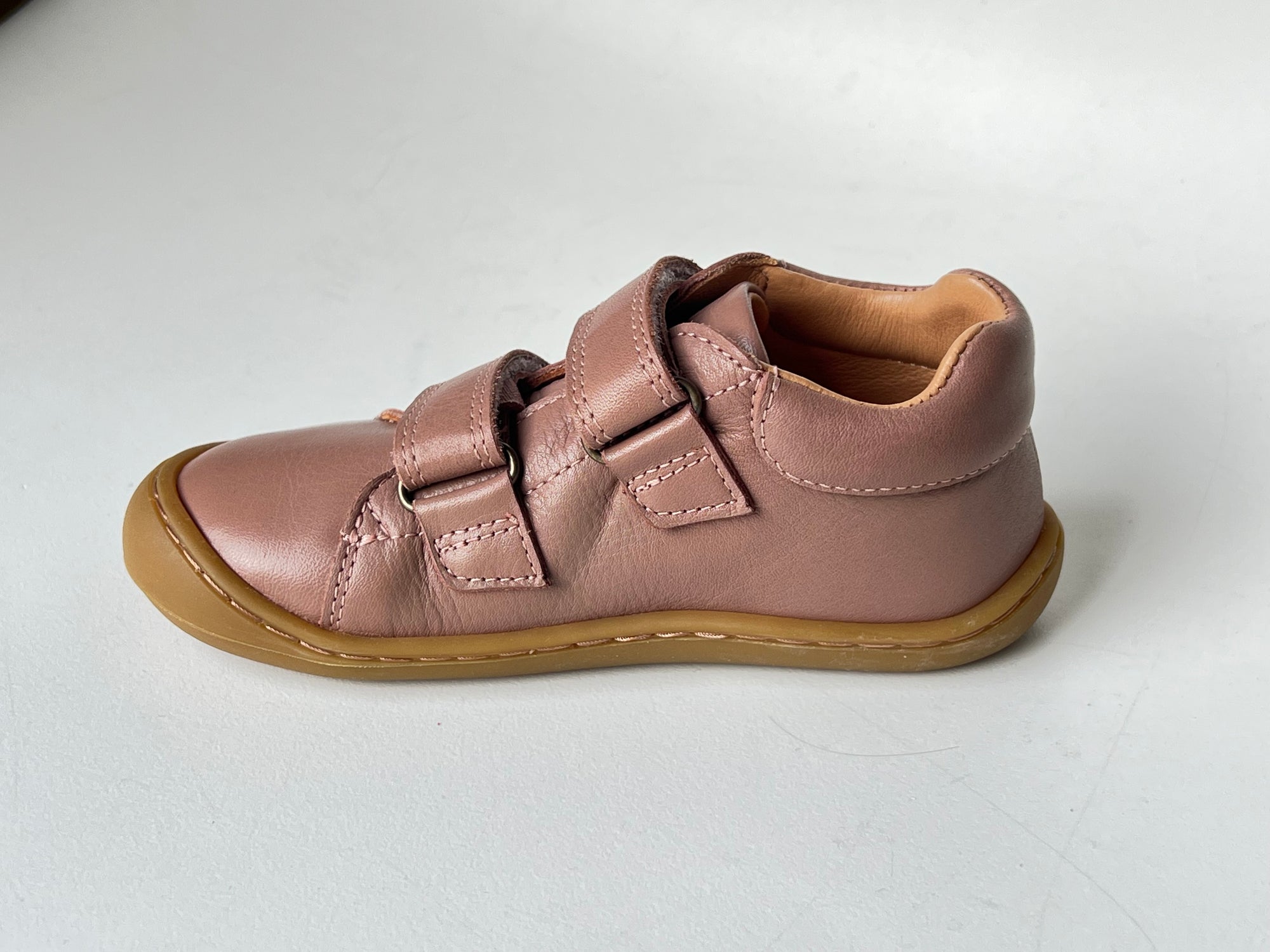 Telyoh Barefoot Y01161 Klett Halbschuh Dusty Nude Nappa - keks.