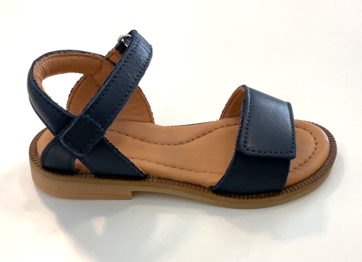 schöne Mädchen Klett Sandale  von Telyoh in dunkelblau navy, Sommerschuh mit Klettverschluss