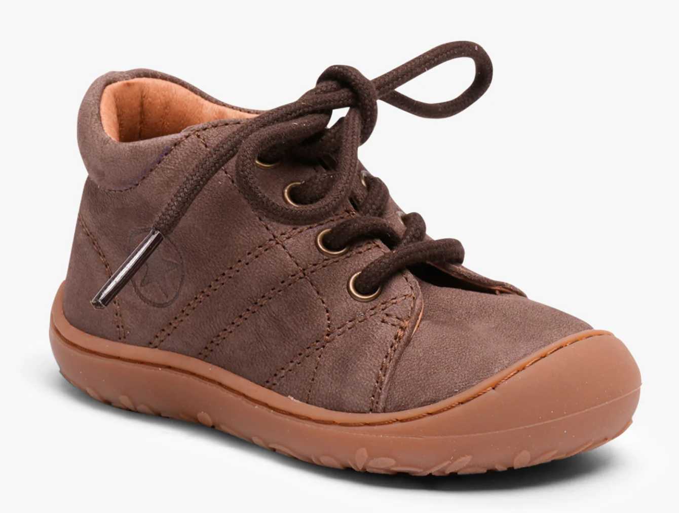 Bisgaard Hale Lauflerner braun Kakao Schnürer, Foto von schräg vorne.