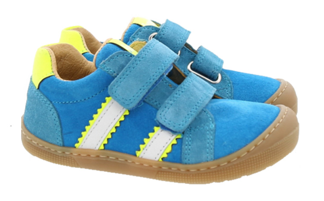 Koel Barefoot Denis Suede Barfuß-Halbschuh mit Klettverschluss Aqua - keks.