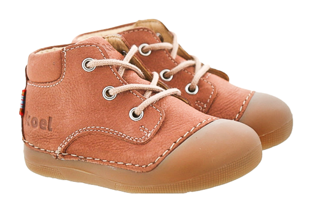 Koel Barefoot Avery Barfuß Lauflernschuh zum Schnüren Old Pink - keks.