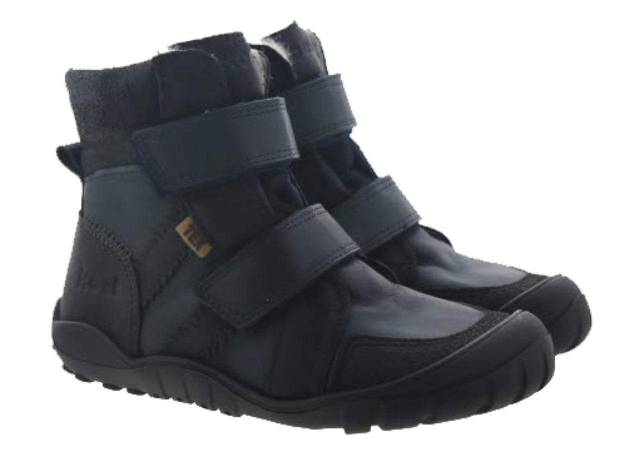 Koel Barfußschuh Wasserdichte Winterboots MILO 3.0 HYDRO TEX mit Klettverschluss NAVY - keks.