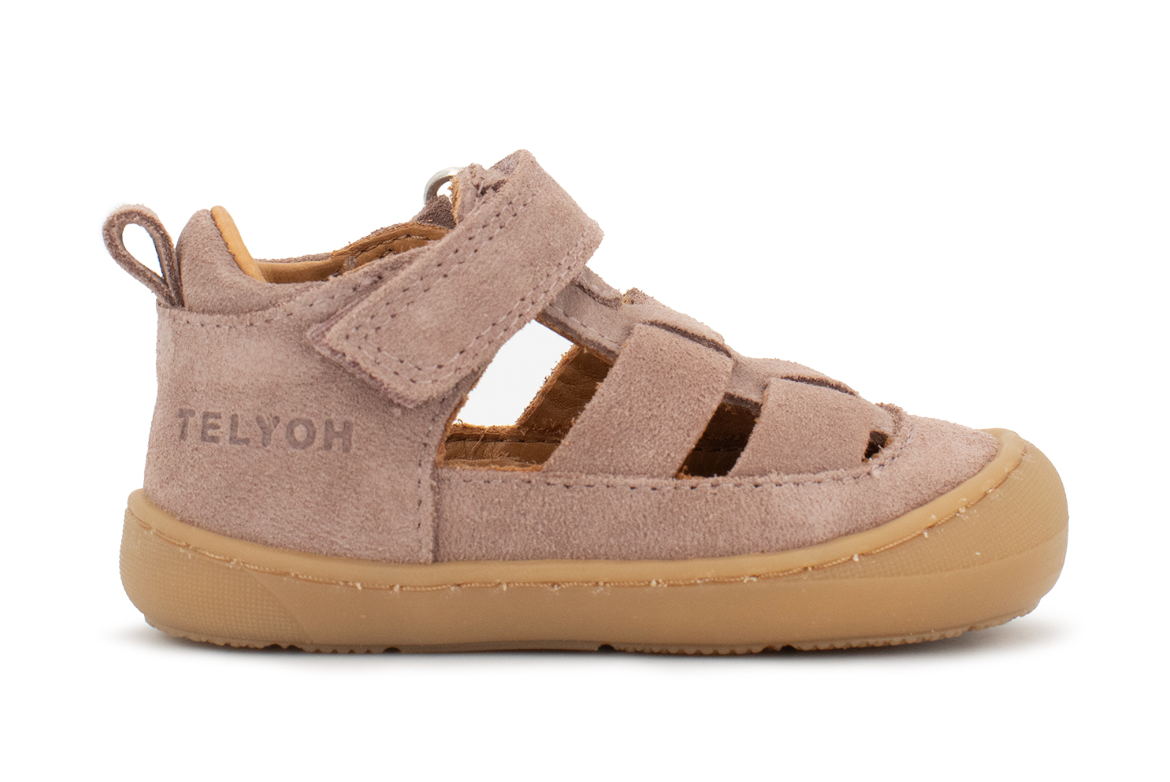 Telyoh Y01008 Mannie Lauflern Sandale OLD ROSE VELOURS - keks.