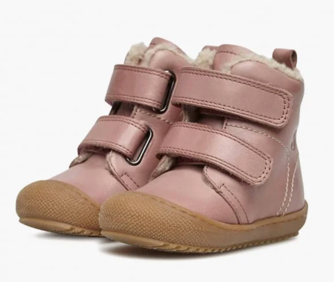 Naturino Bubble Klett Lauflernstiefel mit Wolle ROSE - keks.
