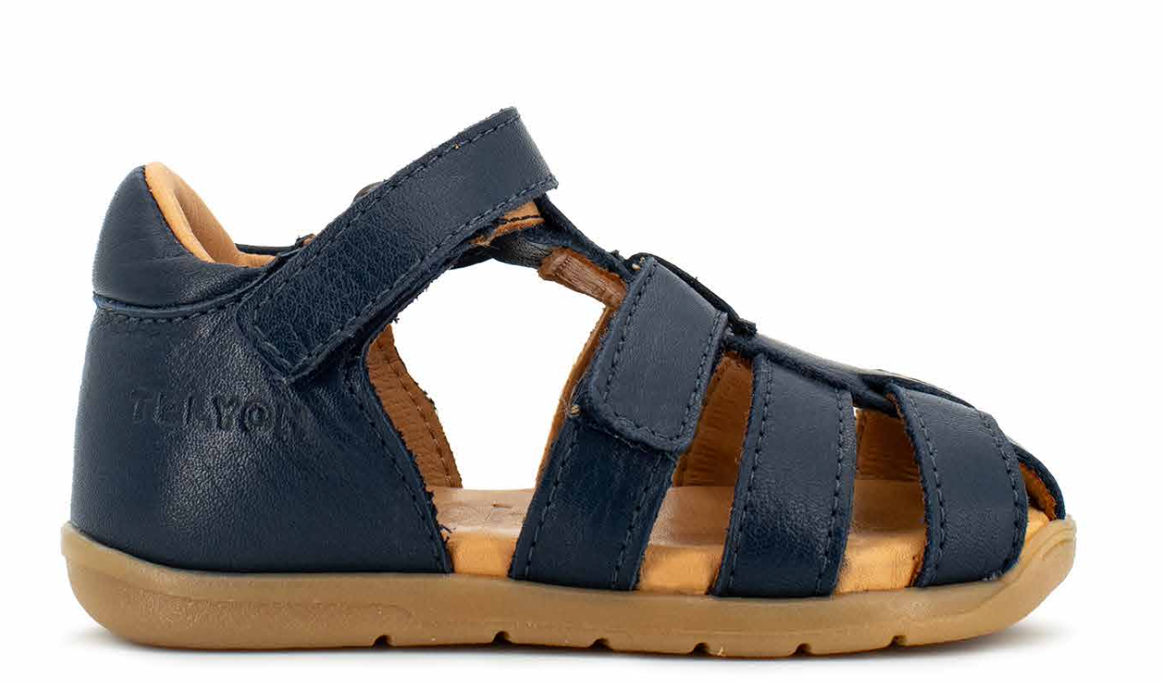 Telyoh Y01187 Timmy Kindersandale mit Klettverschluss Dunkelblau - keks.