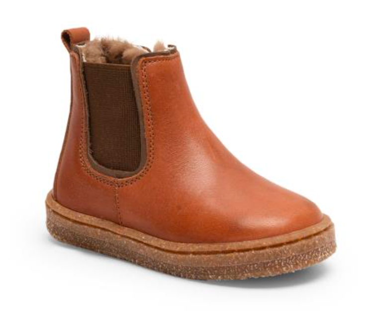 Bisgaard Phillip Stiefelchen mit Lammfell Brandy