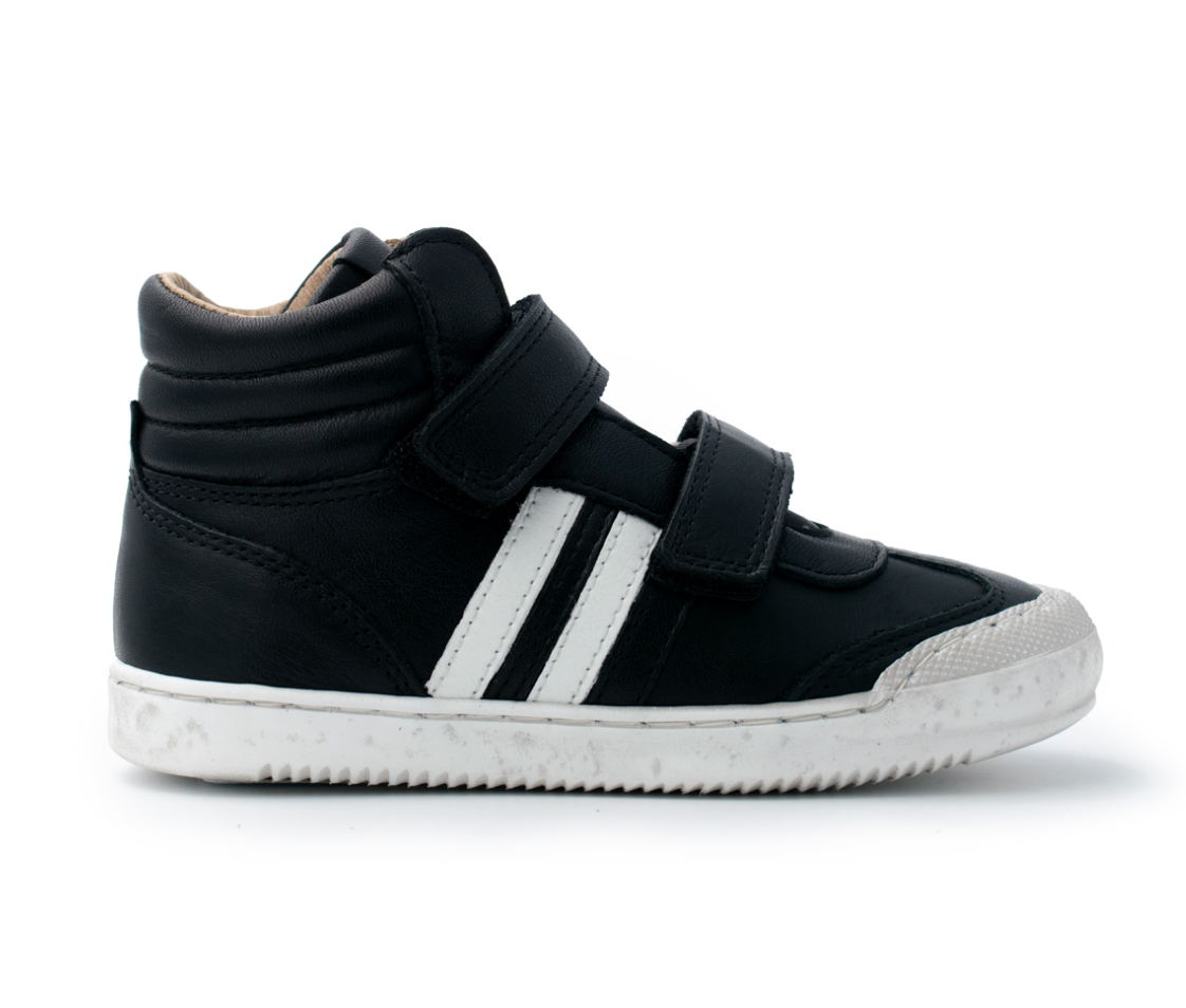 Telyoh Y01063 Carter White Stripes Midcut Klett BLACK