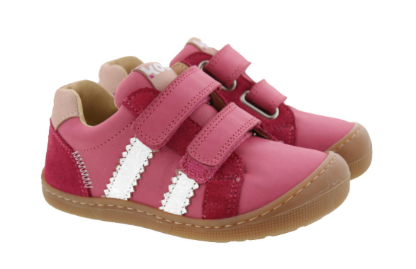 Koel Barefoot Denis Napa Barfuß-Halbschuh mit Klettverschluss Fuchsia - keks.