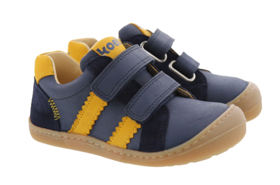 Koel Barefoot Kobi extraweiter Barfuß-Halbschuh mit Klettverschluss Blue - keks.