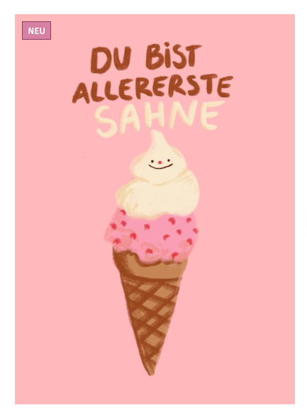 Postkarte Allererste Sahne