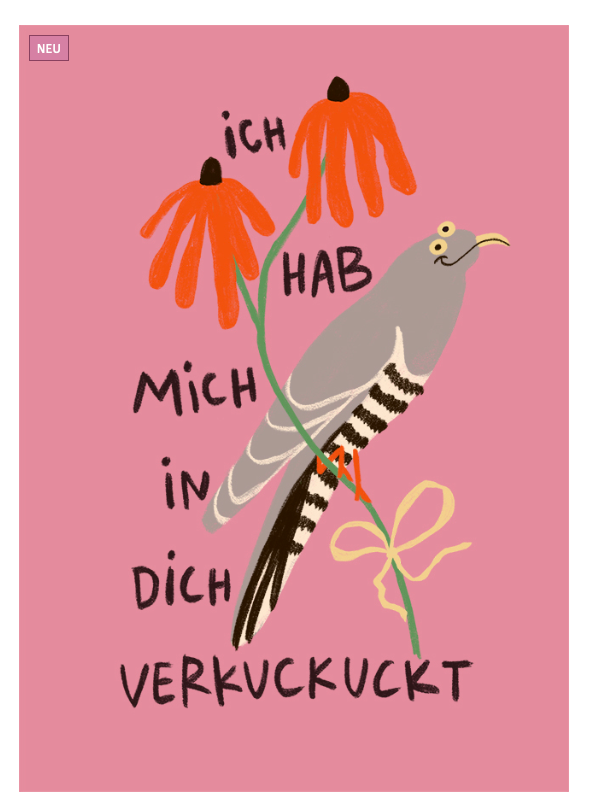 Postkarte Verkuckuckt - keks.