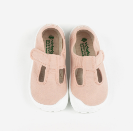 Victoria Barefoot Vegane Baumwoll-Sandale mit Klettverschluss Ballet