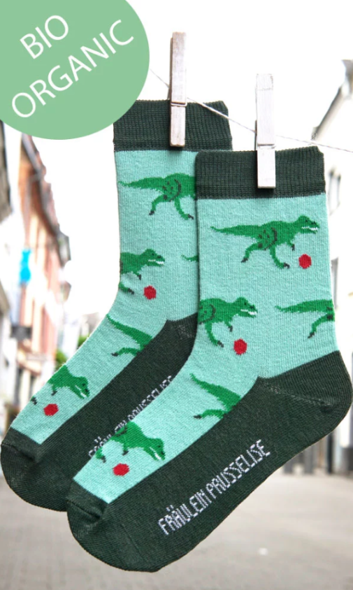 Fräulein Prusselise Bio Socken Dino - keks.