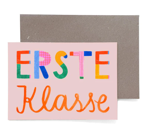 Frau Ottilie Klappkarte zur Einschulung Erste Klasse