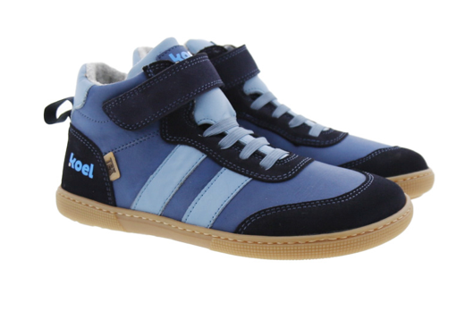 Koel Barefoot Devo Tex Print Merino wasserdichter Barfuß-Sneaker Midcut Blue Merino-Futter - keks.