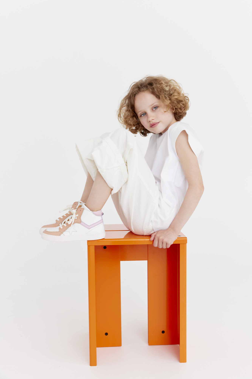 Bisgaard Sneaker mit Reißverschluss Isak White Rose - keks.