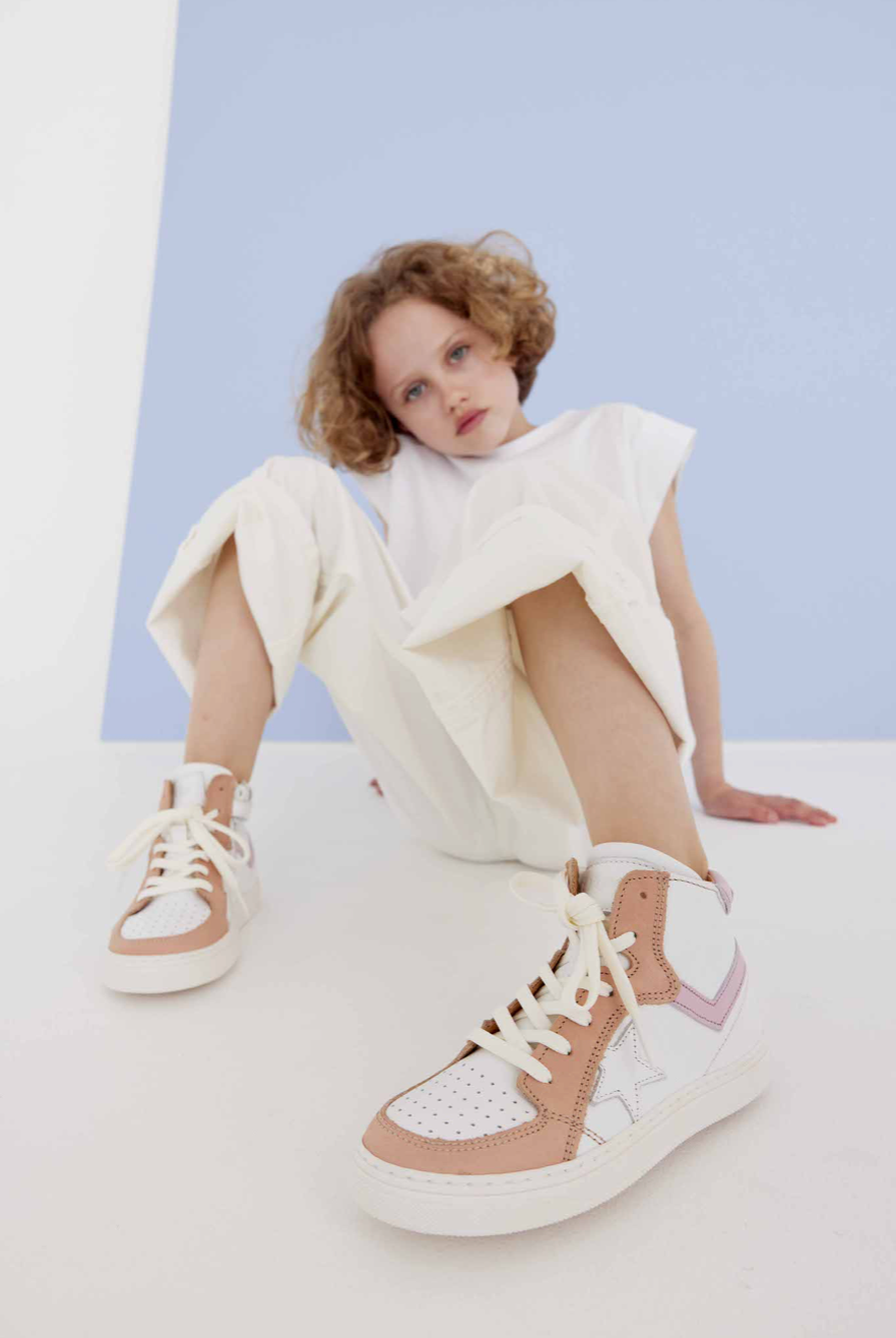 Bisgaard Sneaker mit Reißverschluss Isak White Rose - keks.