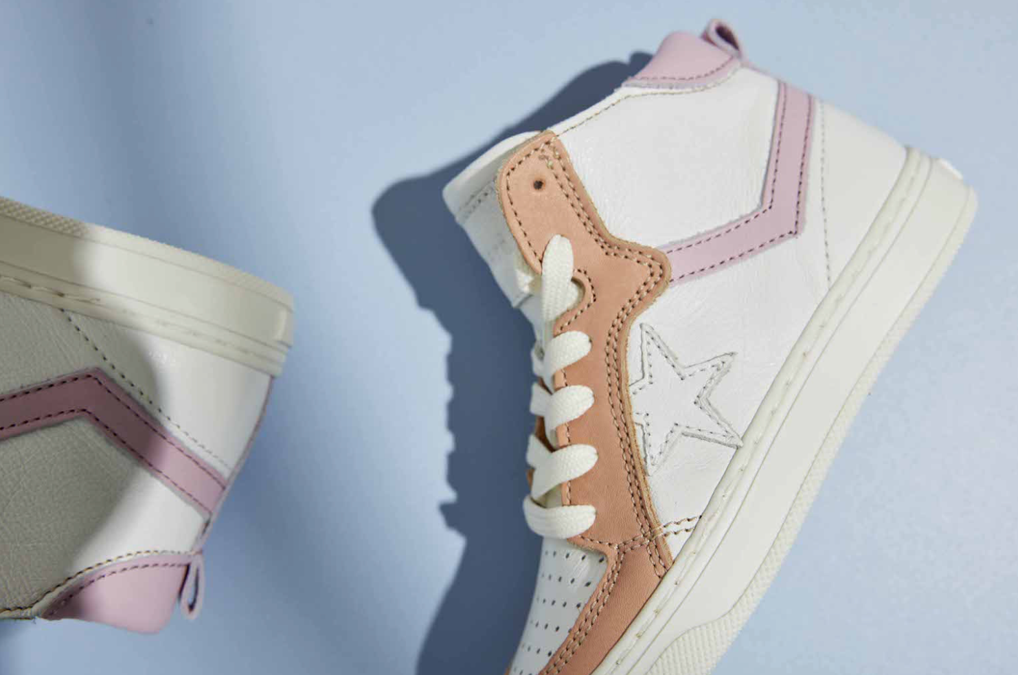 Bisgaard Sneaker mit Reißverschluss Isak White Rose - keks.