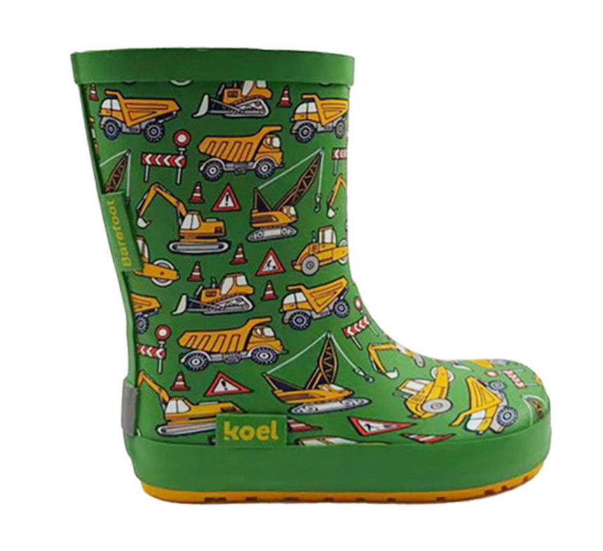Koel Barefoot Wini Bare Multi Barfuß-Gummistiefel Green Tractor - keks.