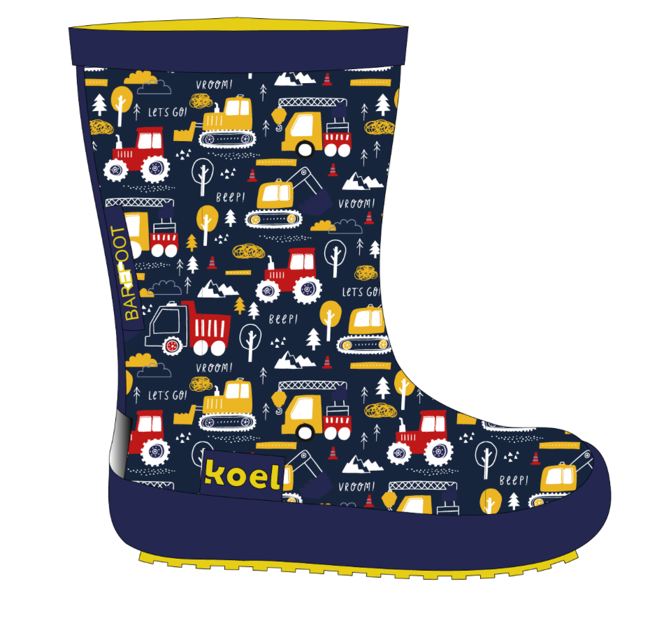 Koel Barefoot Wini Trator V2 Barfuß-Gummistiefel Navy Tractor - keks.