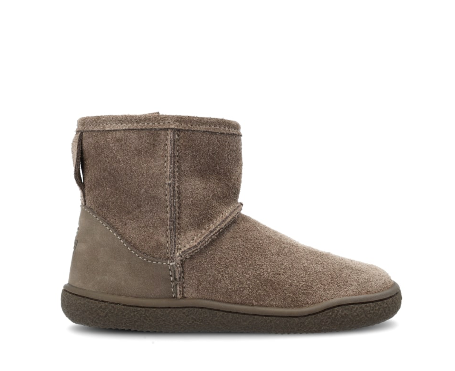 Groundies Barefoot Kids Mini Cozy Taupe Stiefelchen mit Wollfutter