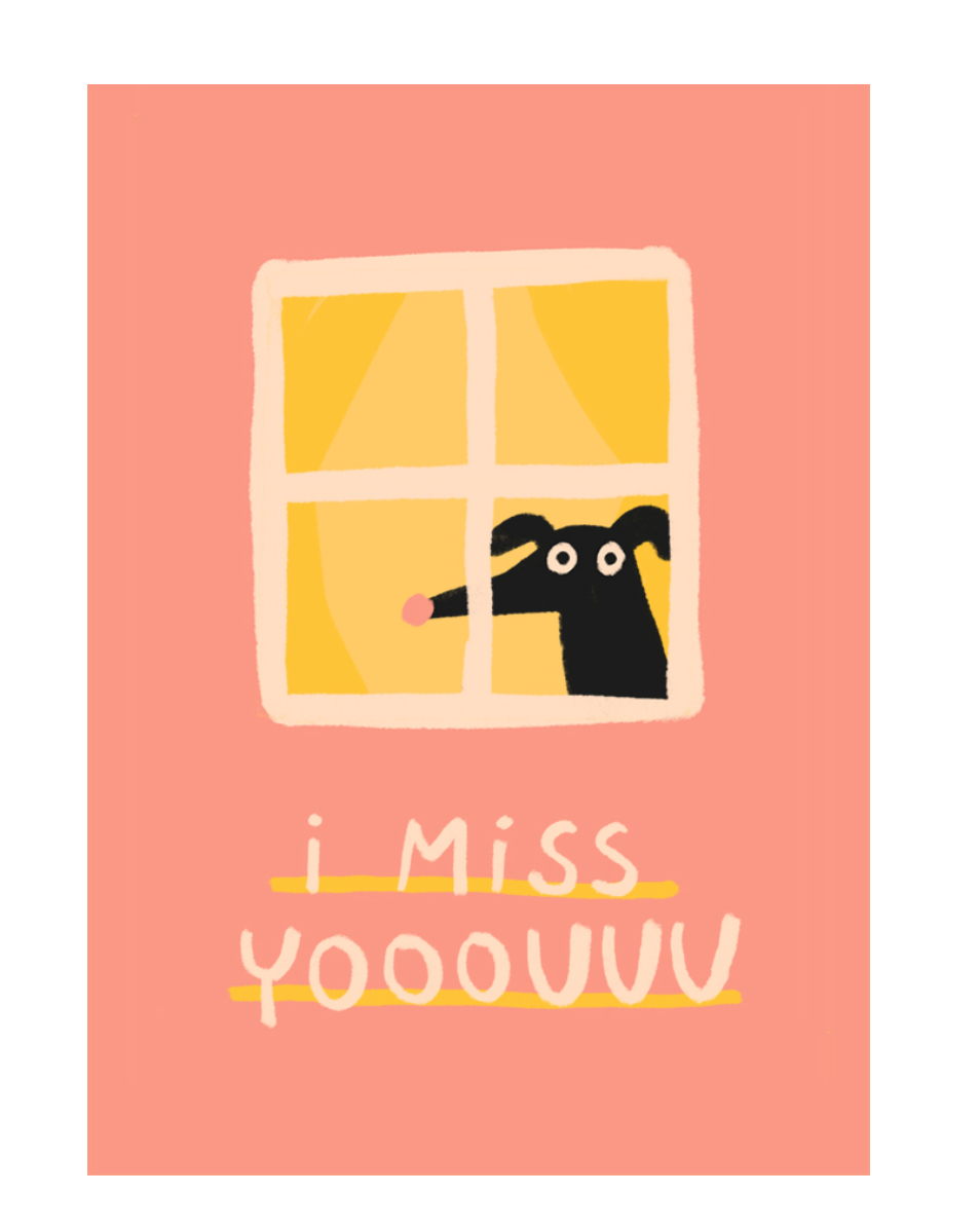 Postkarte Miss You
