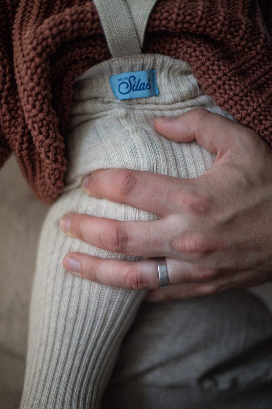 Silly Silas Hippy Footed Strumpfhosen mit Trägern Cream Blend