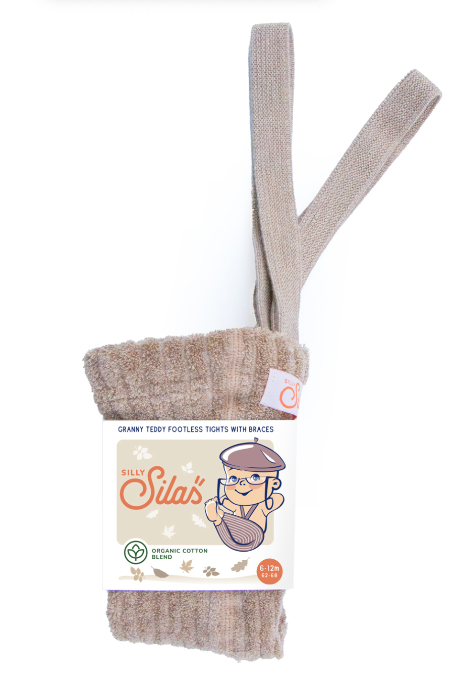 Silly Silas Granny Teddy Footless Strumpfhosen mit Trägern Peanut Blend