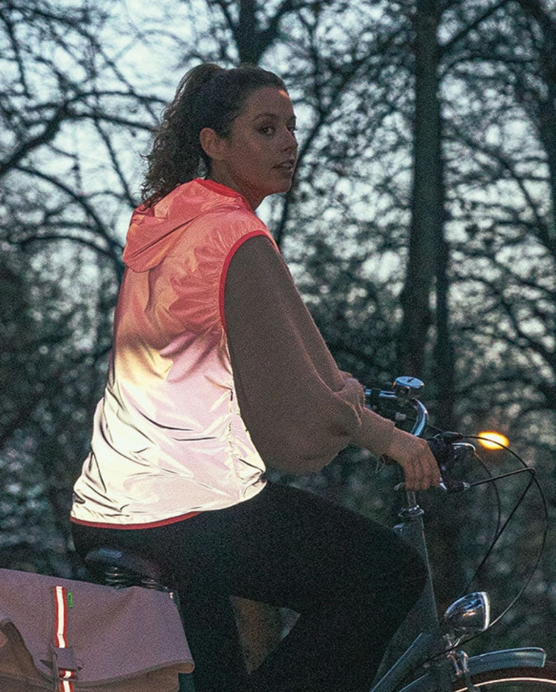Go Fluo Lori  Reflektorweste mit Reißverschluss und Kapuze
