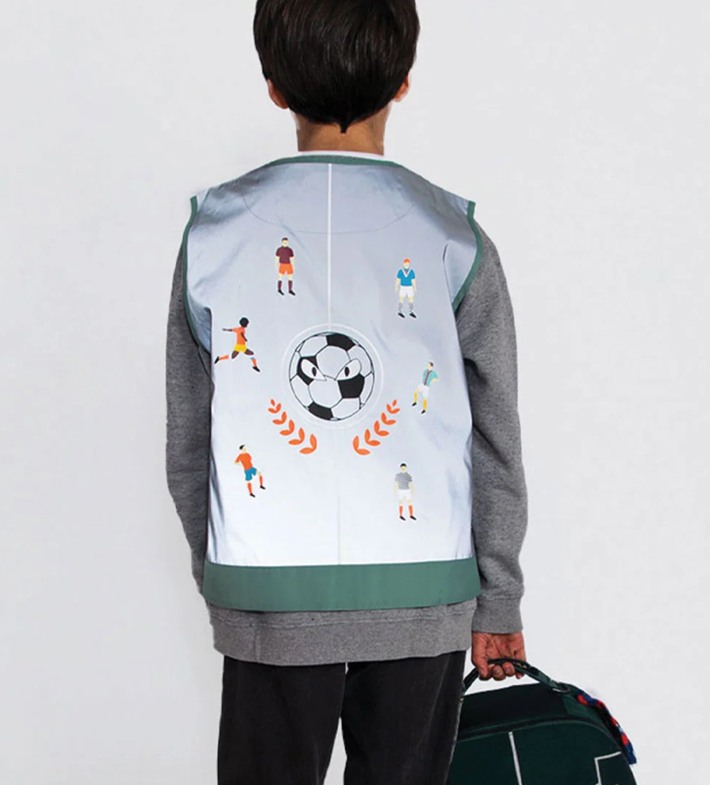 Go Fluo Mister Reflektorweste mit Fußball Motiven und Reißverschlus