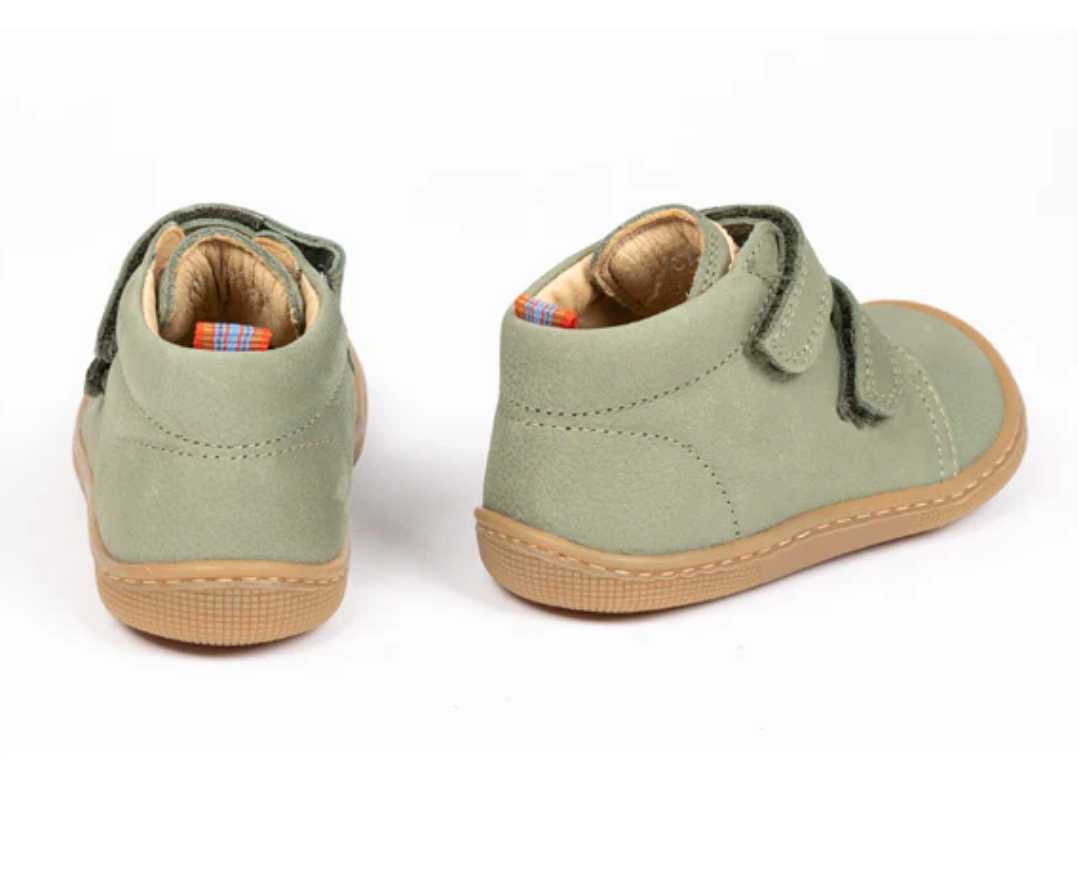 Koel Barefoot Don 2.0 Barfuß-Halbschuh mit Klettverschluss Olive - keks.