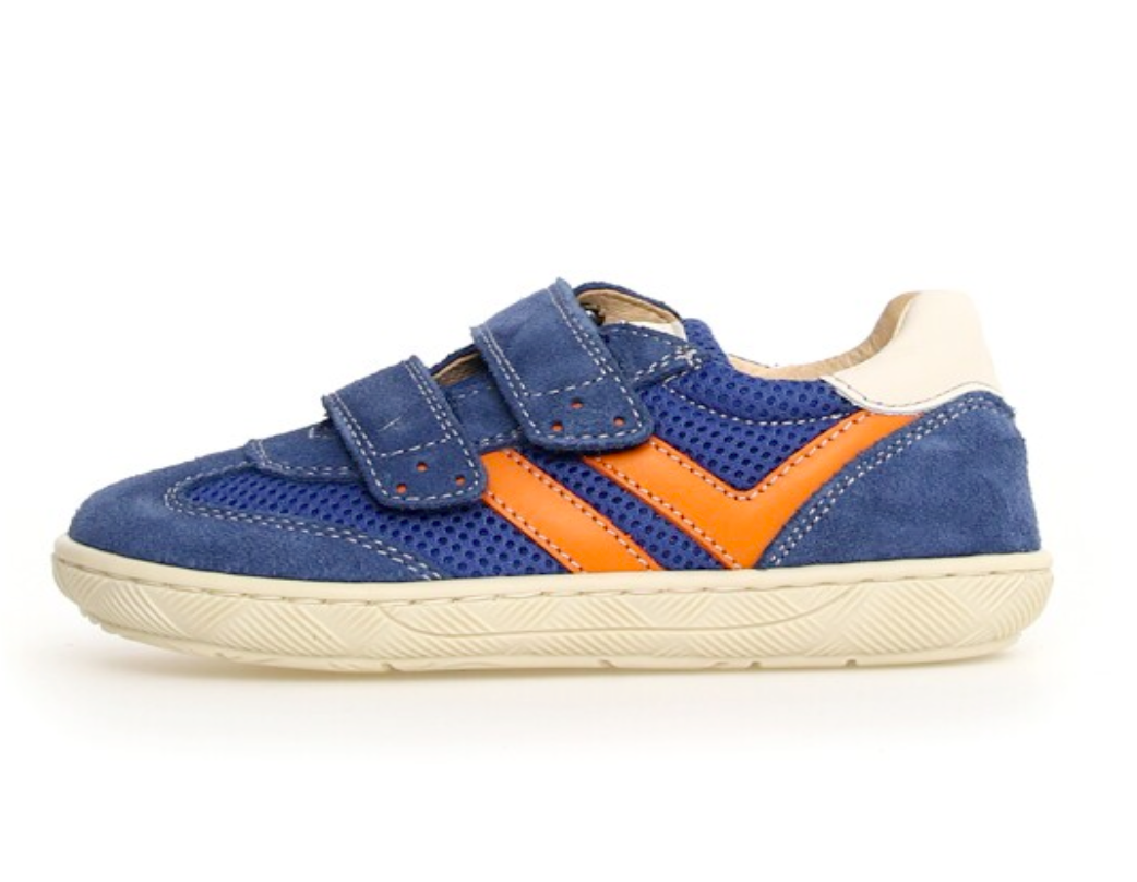 Naturino Barefoot Kevis Barfußschuh mit Klettverschluss Azur-Orange