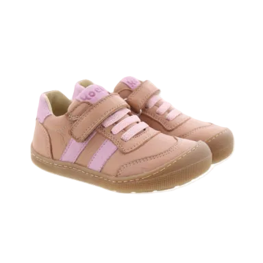 Koel Barefoot Dylan Leather Barfuß-Halbschuh mit Klett & Flexibändern Old Pink - keks.