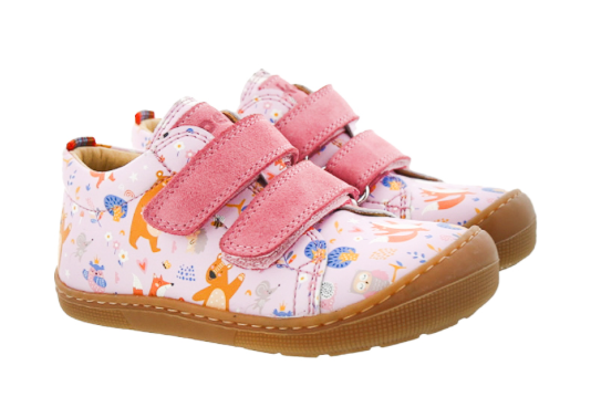 Koel Barefoot Danny Barfuß-Halbschuh mit Klettverschluss Bear Pink - keks.