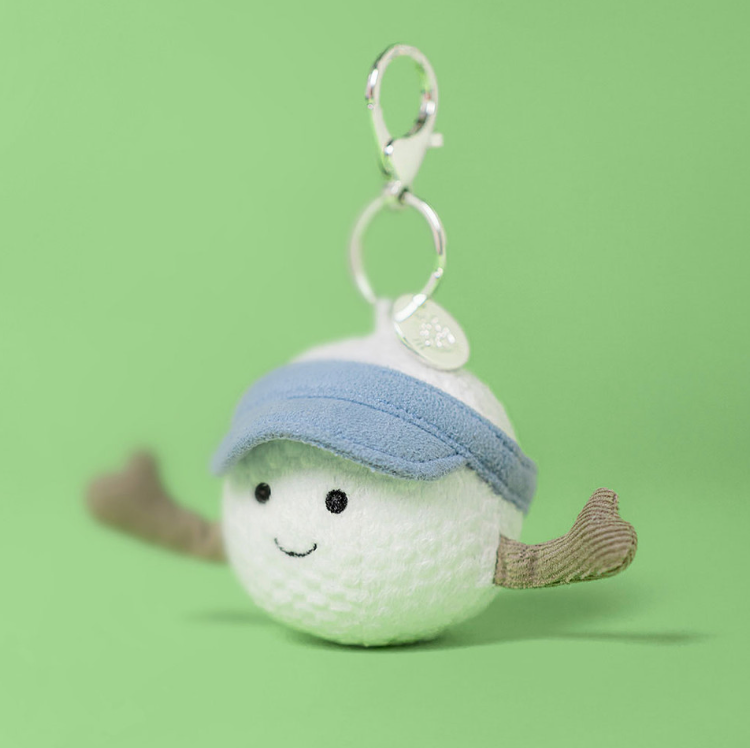 Jellycat Amuseables Sports Golf Bag Charm Golfball Taschenanhänger - keks.