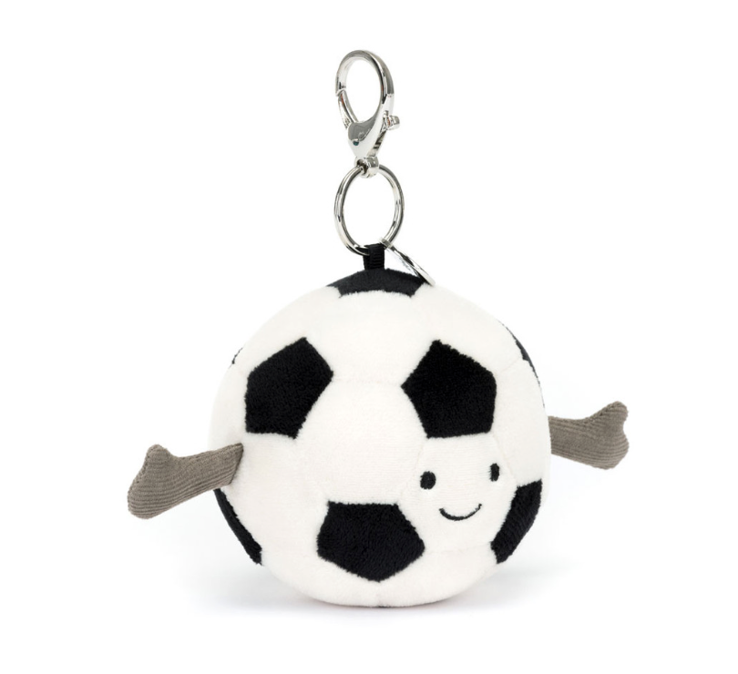Jellycat Amuseables Sports Football Bag Charm Fußball Taschenanhänger - keks.