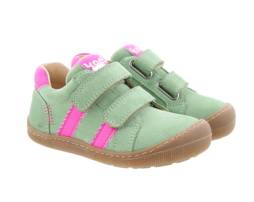 Koel Barefoot Denis Suede Barfuß-Sneaker mit Klettverschluss Mint - keks.