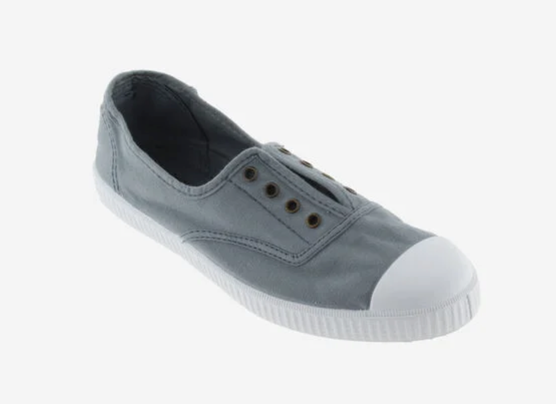 Victoria Vegane Baumwoll Halbschuhe in Atlantico mit Gummiband