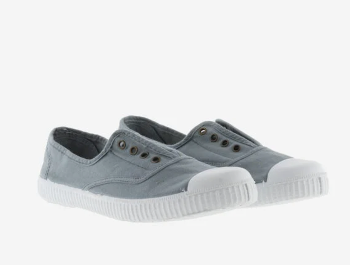 Victoria Vegane Baumwoll Halbschuhe in Atlantico mit Gummiband