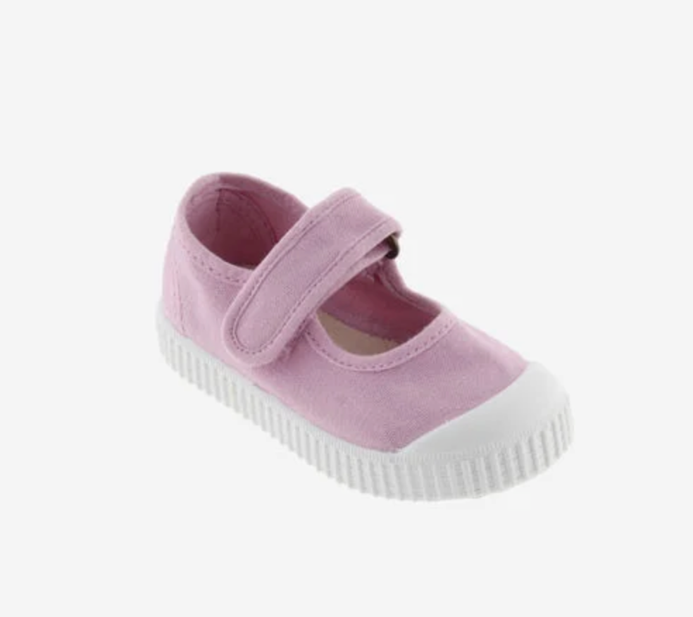 Victoria Vegane Baumwoll Ballerina Petalo mit Klettverschluss