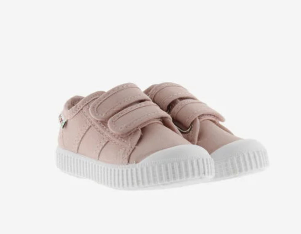 Victoria Vegane Baumwoll Halbschuhe Skin mit Klettverschluss