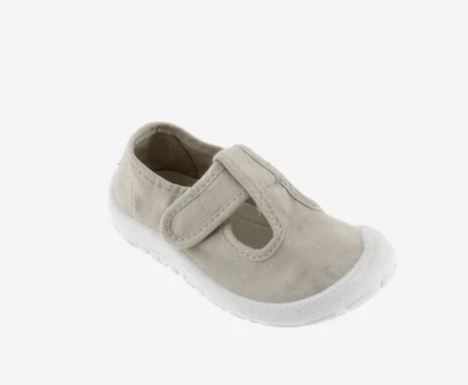 Victoria Barefoot Vegane Baumwoll-Sandale mit Klettverschluss Hielo