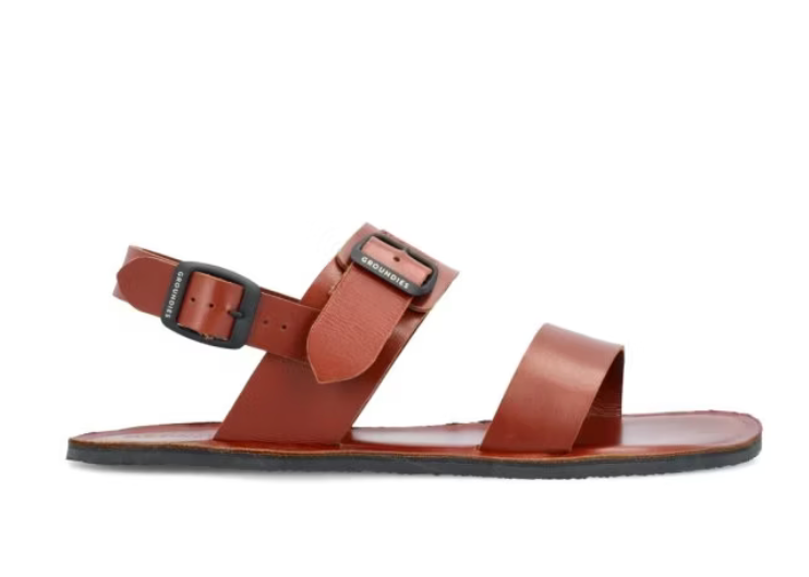 Groundies Barefoot Kos Cognac Barfuß Sandale