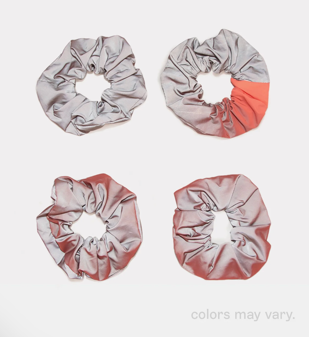 Go Fluo Scrunchie Reflektierendes Haarband Coral