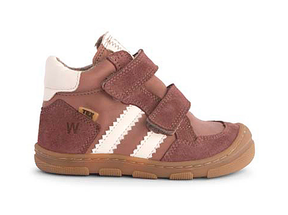 Koel Barefoot Kali Leather wasserdichter Barfußschuh mit Klettverschluss Old Pink Merino-Futter