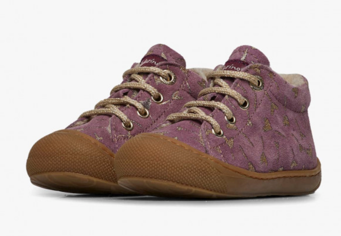 Naturino Barefoot Amur Schnür Lauflernschuh Schleifen Pink Glitter