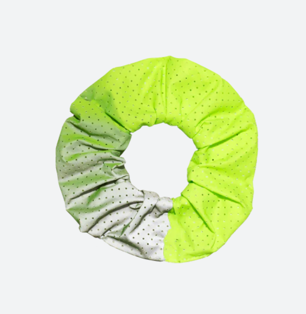 Go Fluo Scrunchie Reflektierendes Haarband Green