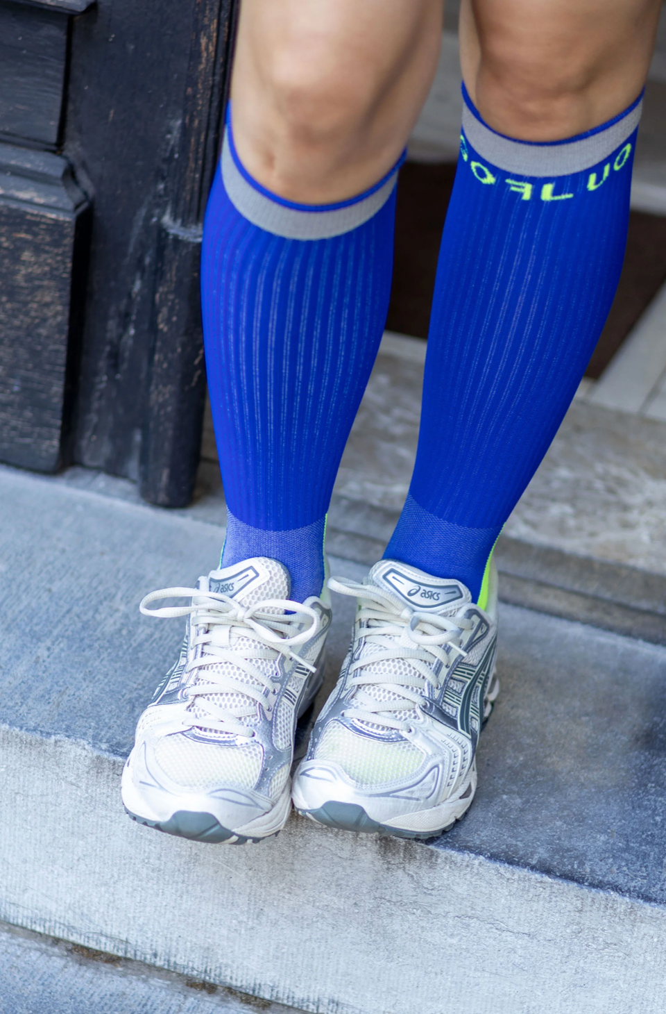 Go Fluo Blaze Reflektierene High-Running Socken Blue